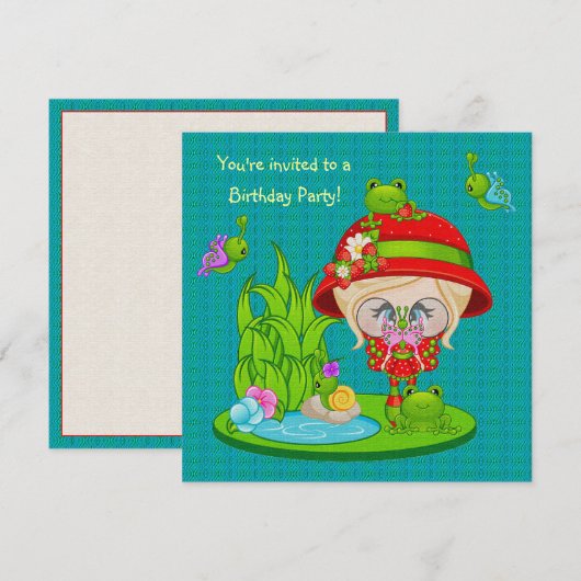 Natuur Lover Frog Faery Kaart (Voorkant / Achterkant)