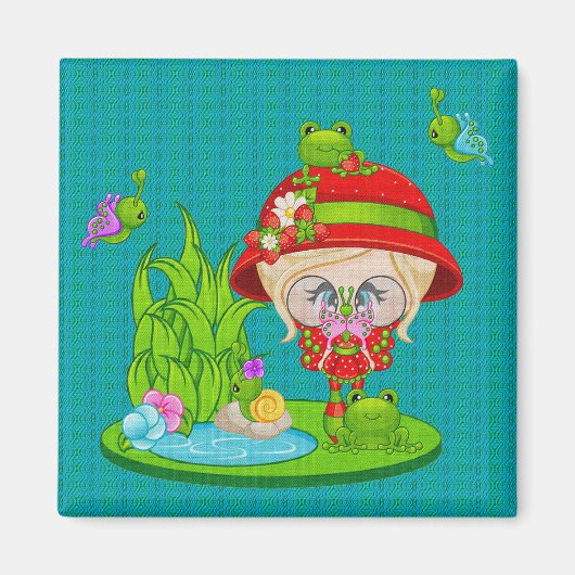 Natuur Lover Frog Faery Magneet (Voorkant)