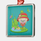 Natuur Lover Frog Faery Metalen Ornament (Links)