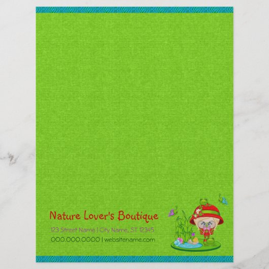 Natuur Lover Frog Faery Persoonlijk Briefhoofd (Voorkant)