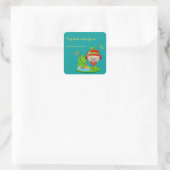 Natuur Lover Frog Faery Vierkante Sticker (Tas)