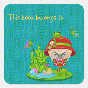 Natuur Lover Frog Faery Vierkante Sticker
