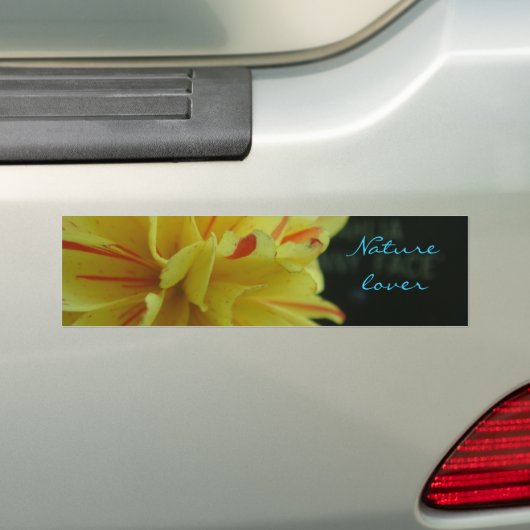 Natuur Lover gele bloem Bumpersticker (Op auto)