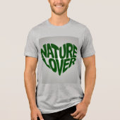 Natuur Lover Green Grey Tri-Blend Shirt (Voorkant)