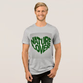 Natuur Lover Green Grey Tri-Blend Shirt (Voorkant volledig)