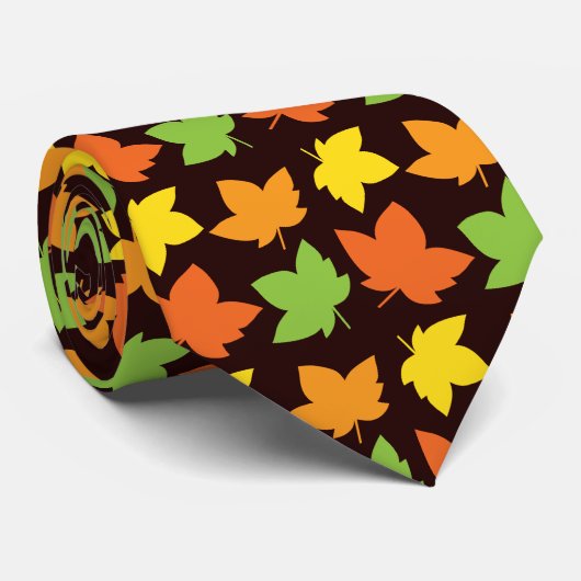 Natuur Lover Herfst Foliage Maple Leaf Stropdas (Opgerold)