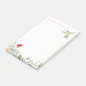 Natuur Lover | Hummingbird Ladybug Garden Monogram Post-it® Notes (Schuin)