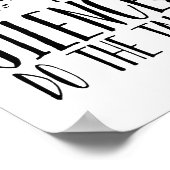 Natuur Lover Laat de Stilte het Spreken doen Poster (Hoek)