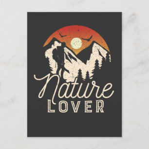 Natuur Lover Mountain Hiking Camping Briefkaart