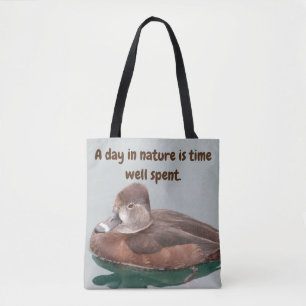 Natuur Lover Vrouw Lake Duck Foto Wild Bird Tote Bag