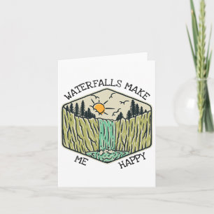 Natuur Lover Waterfall Lovers Waterfall Happy Love Kaart