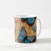 Natuur Lover's Butterfly Coffee Cup: Snip in Trans Koffiemok (Voorkant rechts)