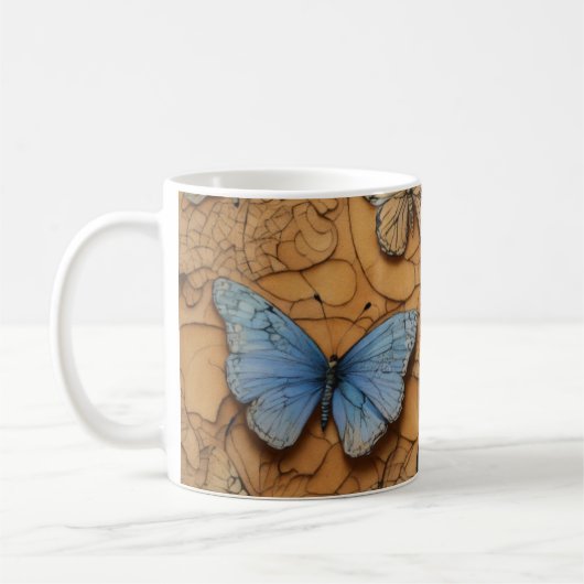 Natuur Lover's Butterfly Coffee Cup: Snip in Trans Koffiemok (Links)