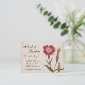 Natuur Lover's Collage Wildflowers and Insects Visitekaartje (Staand voorkant)