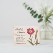 Natuur Lover's Collage Wildflowers and Insects Visitekaartje (Staand voorkant)