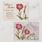 Natuur Lover's Collage Wildflowers and Insects Visitekaartje (Voorkant / Achterkant)