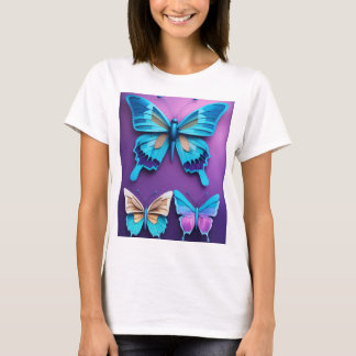 Natuur Lover's T-shirt met levensechte vlinders