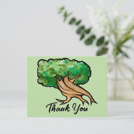 Natuur Lovers Tree of Life Artwork Waterverf Briefkaart (Staand voorkant)