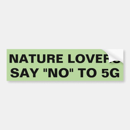 Natuur Lovers zegt nee tegen 5G Bumpersticker (Voorkant)