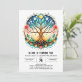 Natuur Magische Boom van het Leven Verjaardag Kaart (Staand voorkant)