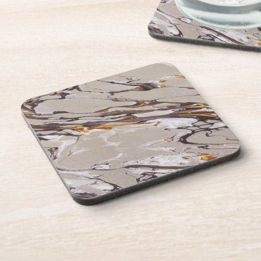 Natuur Marble Texture Bier Onderzetter (Linkerzijde)