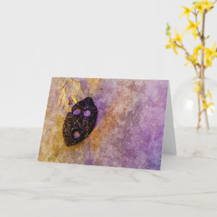 Natuur masker op het strand kaart