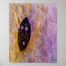 Natuur masker op het strand poster