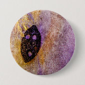 Natuur masker op het strand ronde button 7,6 cm (Voorkant)