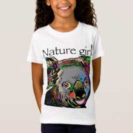 Natuur meisje koala regenboogdier t-shirt