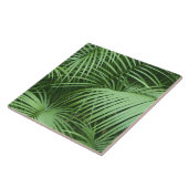 Natuur met groene handpalmen botanische weergave tegeltje (Zijkant)
