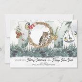 Natuur met het bos van het bos van de kerst Joy Wo Aankondiging (Voorkant)
