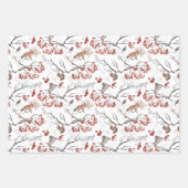 Natuur met kerst met wilde dieren  inpakpapier vel (Voorkant 3)