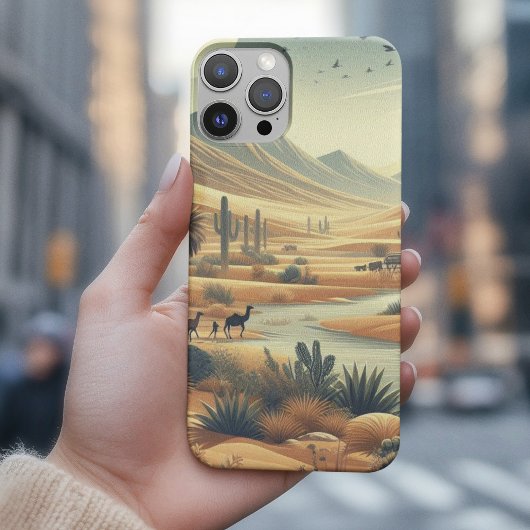 Natuur met rivier en cactus Case-Mate iPhone case