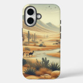 Natuur met rivier en cactus Case-Mate iPhone case (Achterkant)