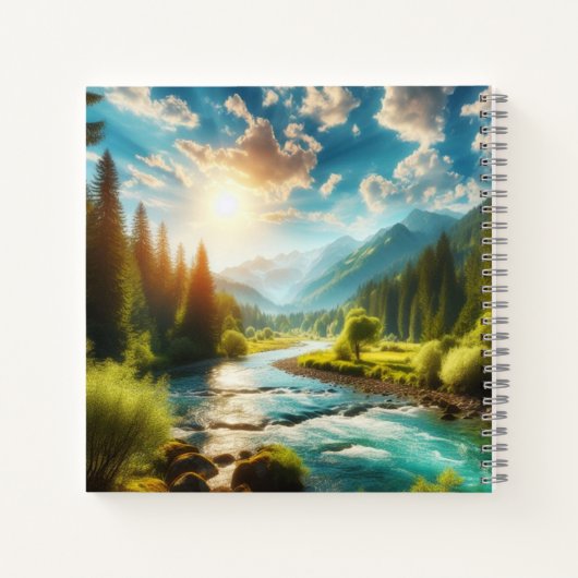 Natuur met riviertje notitieboek (Achterkant)