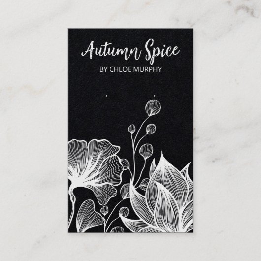 Natuur met zwarte oorbel Kaarten Visitekaartje (Voorkant)