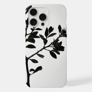 Natuur minimalisme: een silhouet boomtak iPhone 15 pro max case
