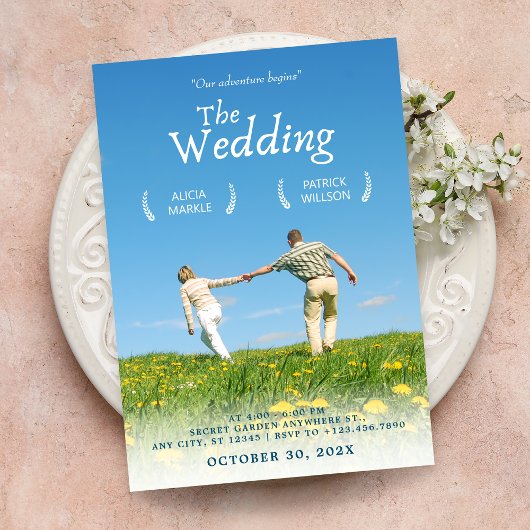 Natuur Minimalistisch drama film poster bruiloft f Kaart