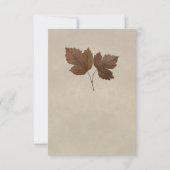 Natuur minimalistisch valgetal laat een elegant ta kaart (Achterkant)