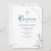 Natuur minimalistische doopuitnodiging kaart (Voorkant)