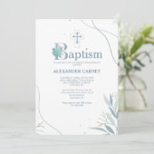 Natuur minimalistische doopuitnodiging kaart (Staand voorkant)