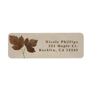 Natuur Minimalistische Herfstbladeren Elegante Uit Etiket