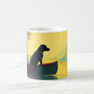 Natuur Minimalistische Zwarte Labrador Kano Koffiemok