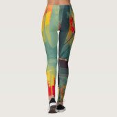 Natuur Minimalistische Zwarte Labrador Kano Leggings (Achterkant)