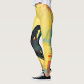 Natuur Minimalistische Zwarte Labrador Kano Leggings (Links)