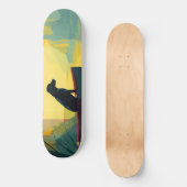 Natuur Minimalistische Zwarte Labrador Kano Persoonlijk Skateboard (Voorkant)