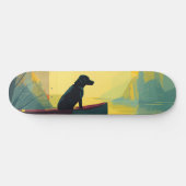Natuur Minimalistische Zwarte Labrador Kano Persoonlijk Skateboard (Horizontaal)