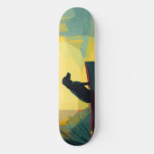 Natuur Minimalistische Zwarte Labrador Kano Persoonlijk Skateboard (Voorkant)