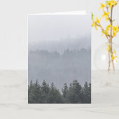 Natuur Misty Forest Mountains Foto Kaart (Gele Bloem)