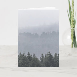 Natuur Misty Forest Mountains Foto Kaart